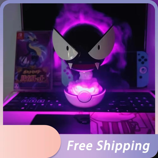 Transform Your Space with the Anime Gastly Humidifier - A Stylish and Functional Pokemon Desktop Air Purifier with LED Light!